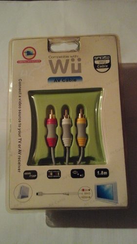 Cable Av Audio Video 3 Rca Para Consola Nintendo Wii Wiiu