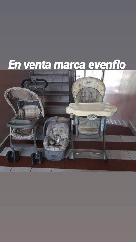 Coche, Silla De Comer Y Porta Bebe Marca Evenflo