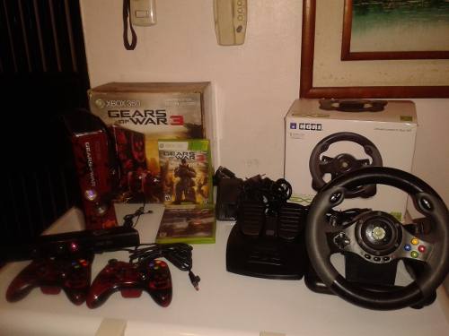 Consola Xbox 360 Gears Of War Con Todos Sus Accesorios