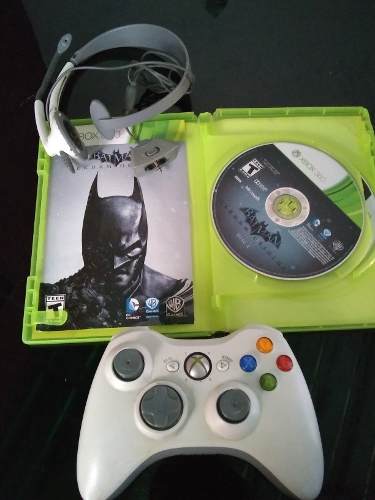 Control Para Xbox 360+ Audifonos + Juego Original De Batman