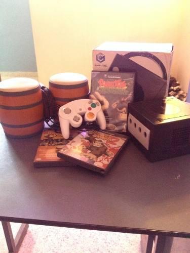 Gamecube Con Juegos De Donkey Kong Y Bongoes
