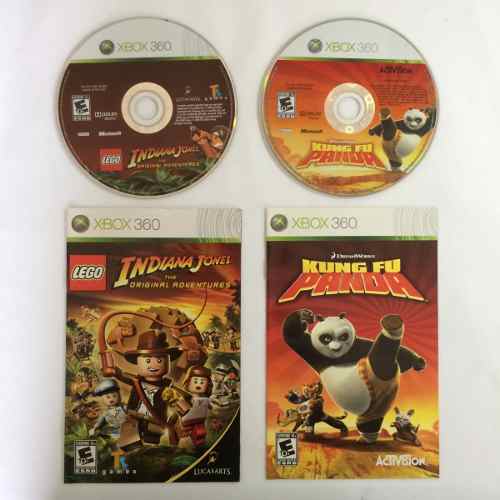 Juegos Xbox 360 Original - 2x1 Lego Indiana Y Kung Fu Panda