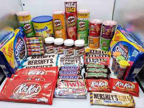 Nutella, Snickers, Hersheys Xl, M&m, Oreo, Pringles, Kitkat