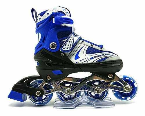 Patines Lineales Ruedas Silicon + Kit De Proteccion