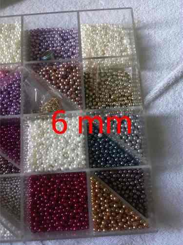 Perlas 6 Mm Para Bisutería Paquete De 80 Perlas