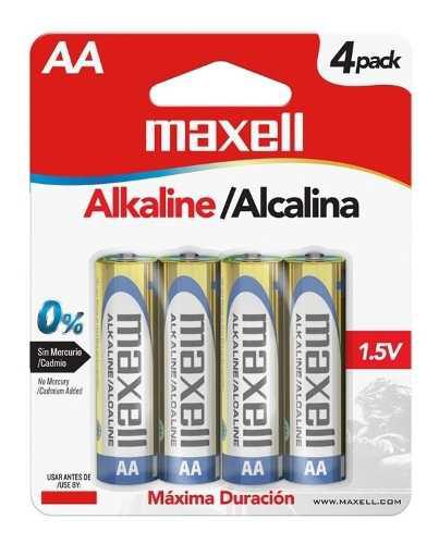Pila Bateria Alcalina Aa Paquete De 4 Maxell