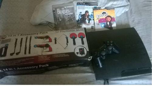 Play Station Con Sus Accesorios Y Tres Cd