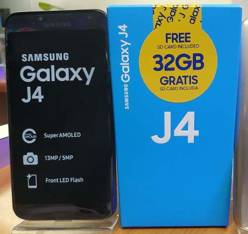 Samsung Galaxy J4 De 16 Gb. Incluye Glass Y Memoria De 32)