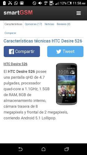Telefono Htc Desire 526