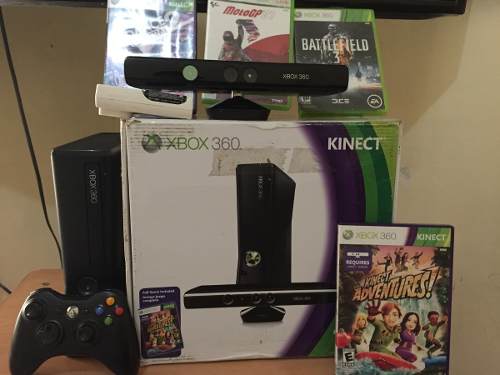 Xbox 360 Con Kinect 4gb En Su Caja E Incluye Juegos