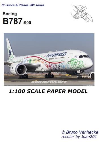 Avion Boeing  Aeroméxico Quetz Armable Papercraft