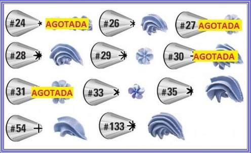Boquillas Wilton Estrella Cerrada #26 28 29 33 35 133 54