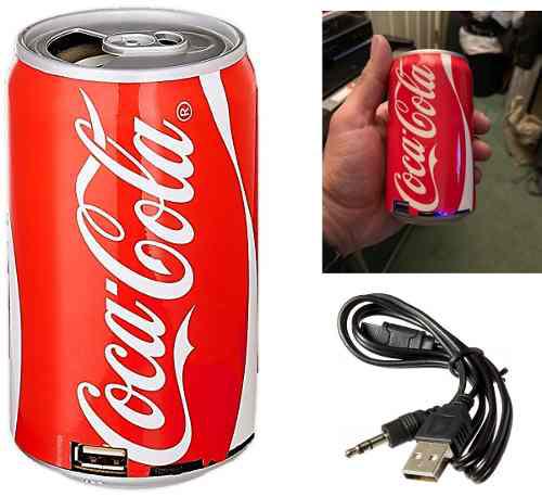 Corneta Portatil Coca Cola 3w Bluetooth 4.1 Fm Micropendriv