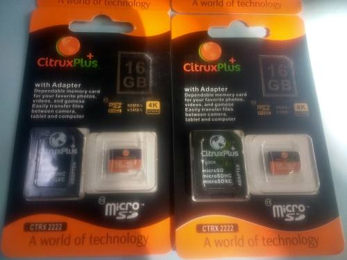 Memoria Micro Sd 16gb Citruc Plus Clase 10 Original(Leer)