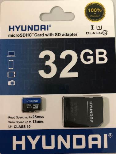 Memoria Micro Sd 32gb Hyundaic Clase 10 Con Adaptador 10vrds