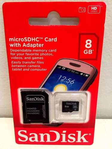 Memoria Micro Sd 8gb Marca Sandisk Original