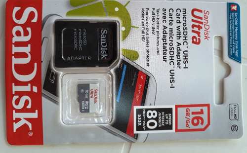 Memoria Micro Sd Hc 16 Gb Sandisk Original Clase 10 Sellada
