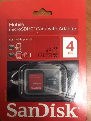 Memoria Microsdhc 4gb Con Adaptador