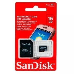 Memoria Sandisk 16gb Micro Sd Con Adaptador.