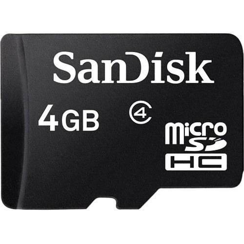 Memorias Micro Sd Marca Sandisk 4gb Clase 4 + Adaptador 100%