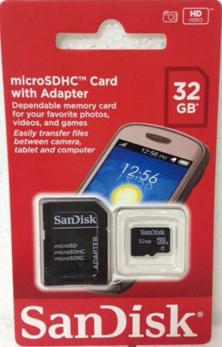 Micro Sd 32gb Sandisk Con Adaptador/blister/original