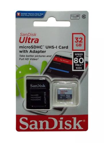Micro Sd Card De 32gb Sandisk Clase 10