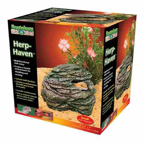 Penn Plax Cueva O Casa Reptiles, 13 X 13 X 8 Cms