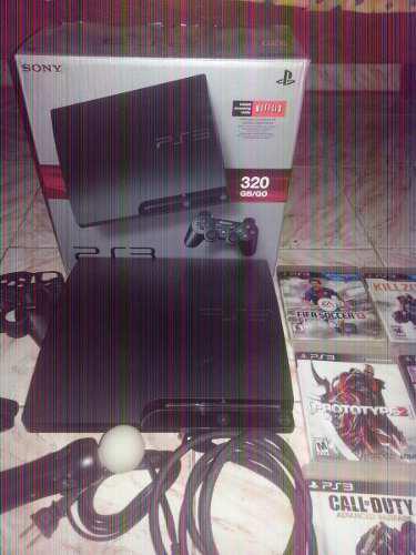 Play Station Ps3 320 Gb Con Controles, Play Move Y Juegos