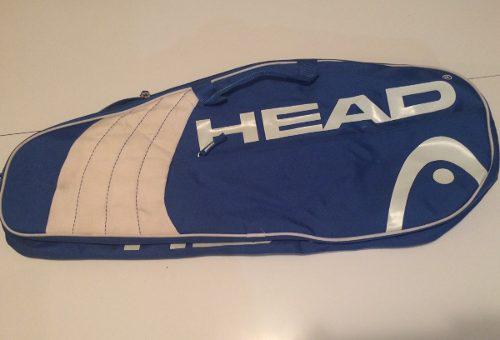 Porta Raquetas De Tenis Marca Head Azul Electrico Y Blanco