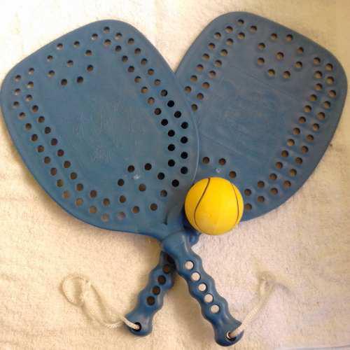 Raquetas Playeras Con Pelota De Goma