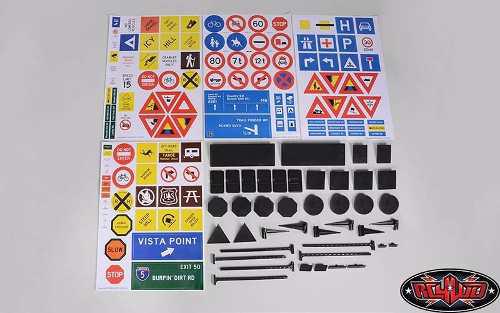Rc4wd Scale Signs Set Axial Rc4wd Tamita Gmade Traxxas