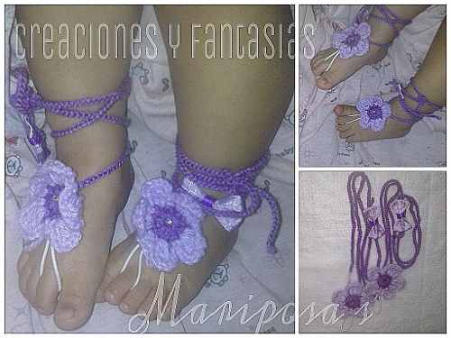 Sandalias Descalzas Tejidas Para Bebes (3pares)