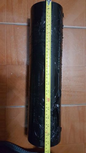 Stretch Film Negro Importado Caja De 4 Rollos De 2kg C/u