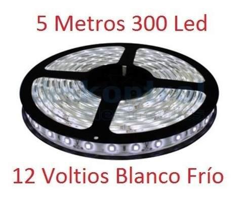 Tira Cinta Led 3528 Blanco Frío 5 Metros 300 Led 12 Voltios