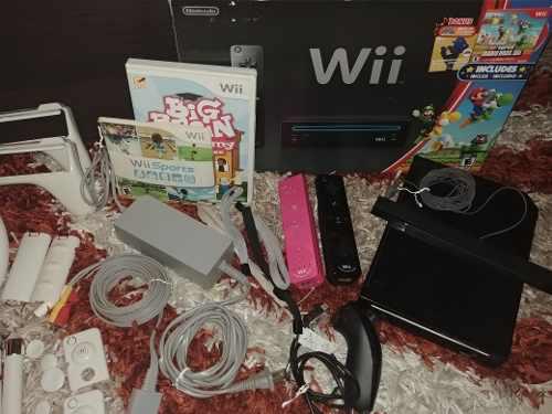 Wii Negro Con Todos Sus Accesorio + Juegos