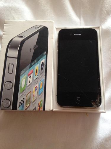 iPhone 4s 16gb Con Mica Astillada Sin Cargador