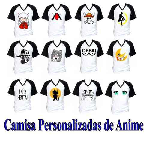 Anime Camisas Franelas Estampado Pequeño