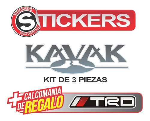 Calcomanía Kavak Toyota (el Kit 3 Pzas) + Sticker Obsequio
