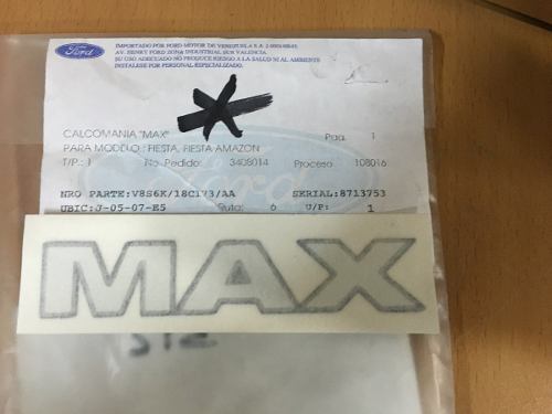 Calcomania O Emblema Max Para Fiesta Original Ford