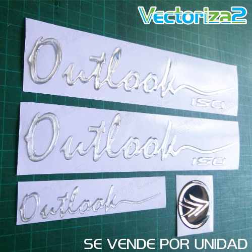 Emblema Calcomania Moto Outlook 150cc Extrafuerte