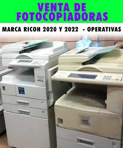 Fotocopiadoras Ricoh 2020 Y 2022