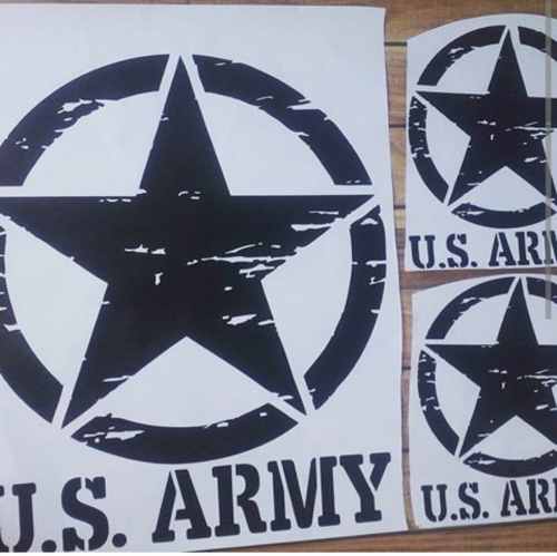 Kit De Calcomanias Estrellas U.s. Army Diseño Original.