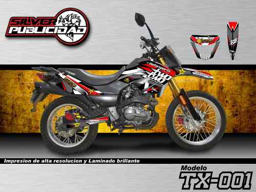 Kit De Calcomanias Laminadas Moto Empire Tx 200