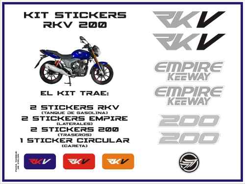 Kit Stickers Calcomanias Rkv 200