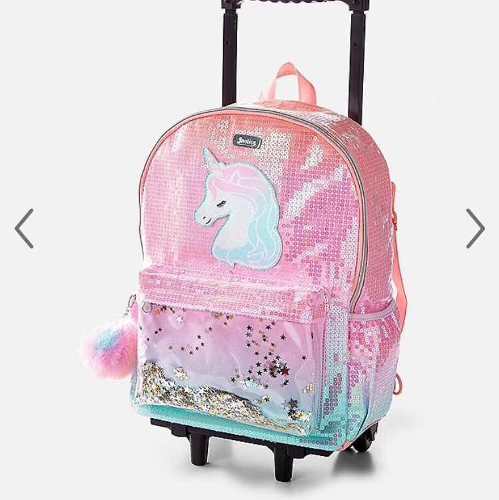 Morral Bulto Maleta Justice De Ruedas Unicornio