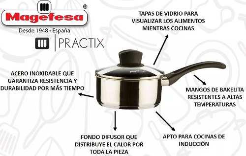 Olla Magefesa 14cm Acero Inoxidable Con Tapa Nueva Original