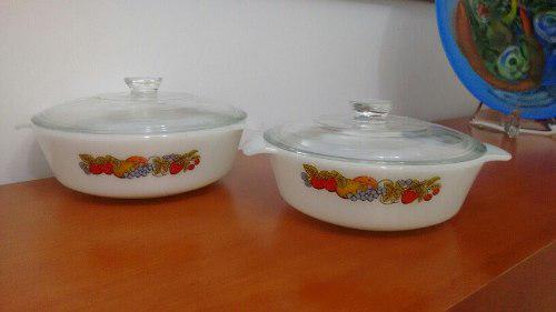 Ollas Refractarias Con Tapa Tipo Pyrex,. 30 Verds