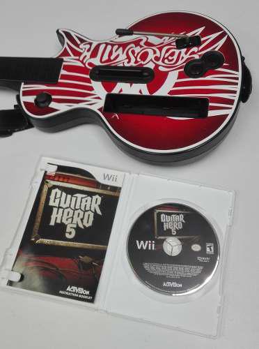 Guitar Hero 5 Para Nintendo Wii Con Guitarra Ofertazo!