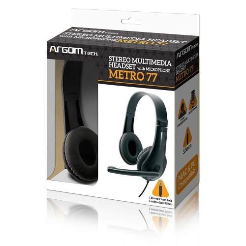 Audífono Argomtech Estéreo Metro 77 Con Control De Volumen