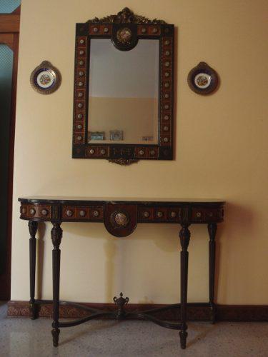 Antigua Consola Con Su Espejo